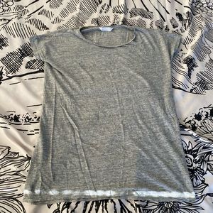 Everlane Linen Blend Long Line Tee Medium